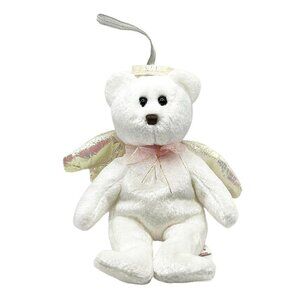 VINTAGE Ty Beanie Baby "Halo" Angel Bear W/ Iridescent Wings RARE FIND